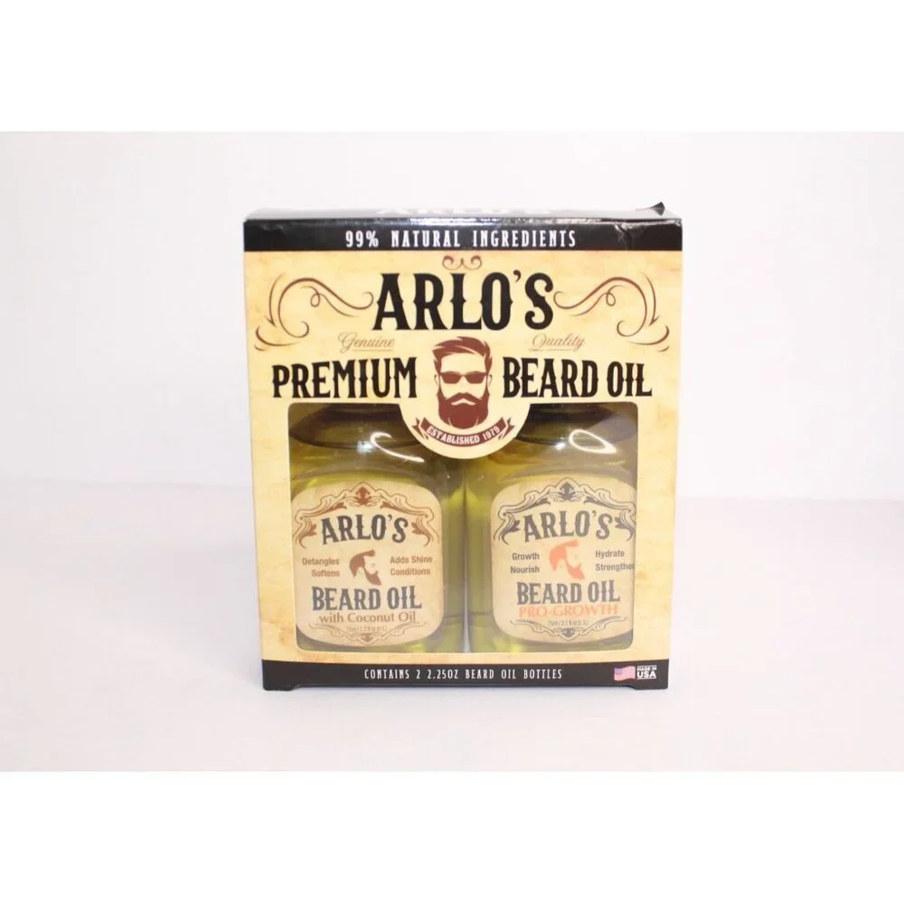 Arlo's Premium Beard Oil Coconut & Pro-Growth Hydration Contains 2 2.5 fl oz NEW